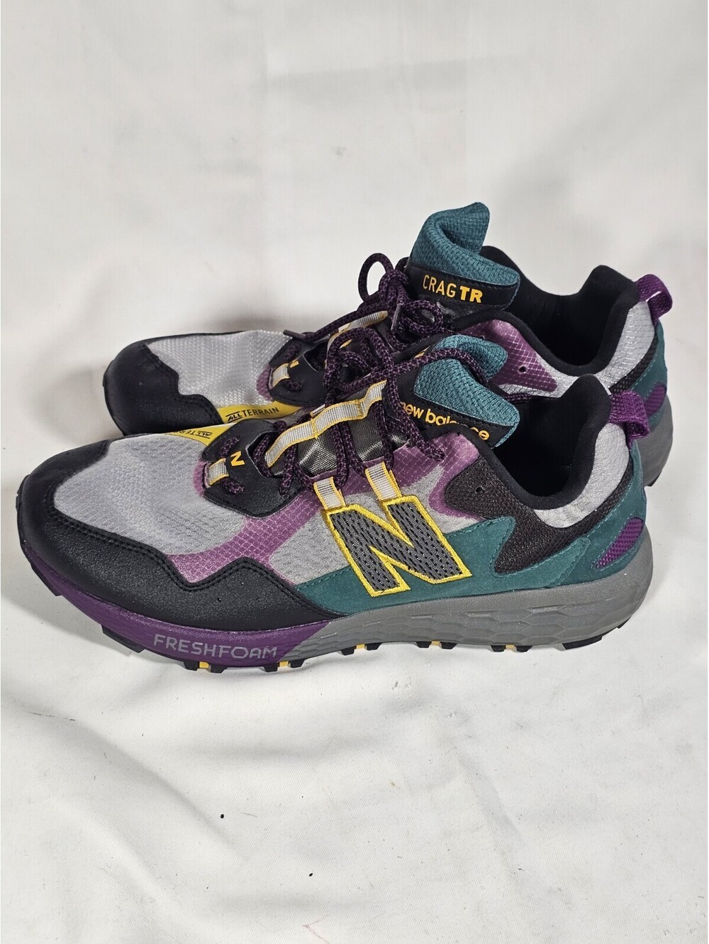 New Balance Fresh Foam Crag v2 All Terrain Gray Purple Men's Trail Shoes 12D